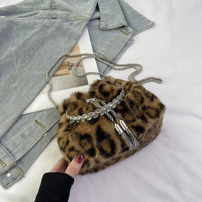 🐆 Leopard Print Plushie Bucket Handbags 🐆