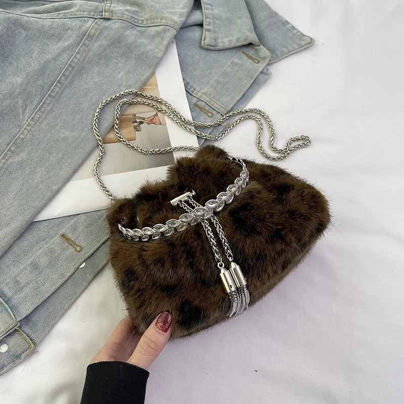 🐆 Leopard Print Plushie Bucket Handbags 🐆