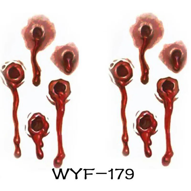 🩸 3 Sheets of Gory Halloween Makeup Looks 🩸