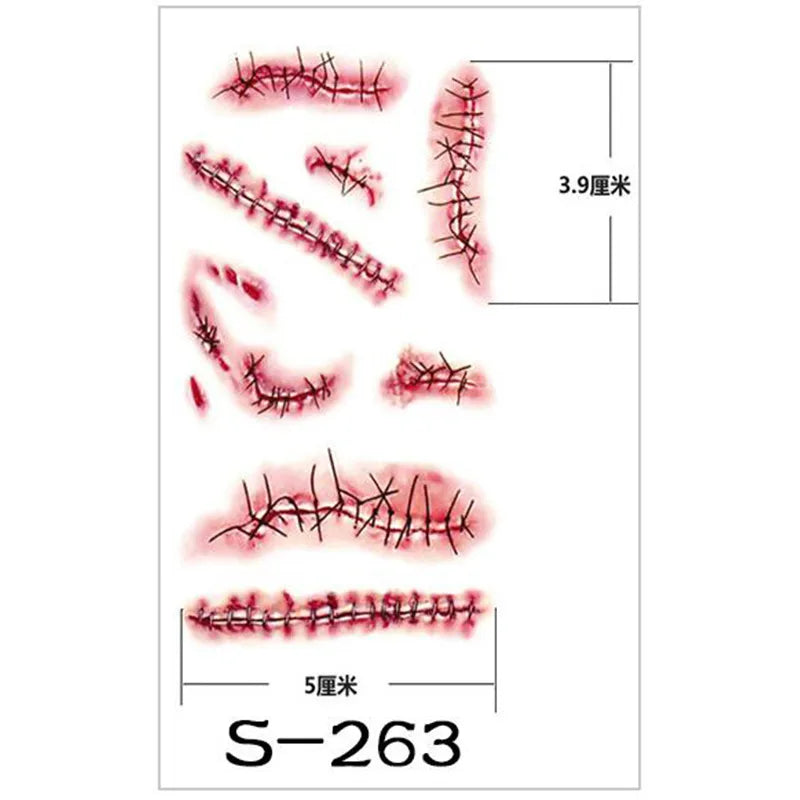 🩸 3 Sheets of Gory Halloween Makeup Looks 🩸