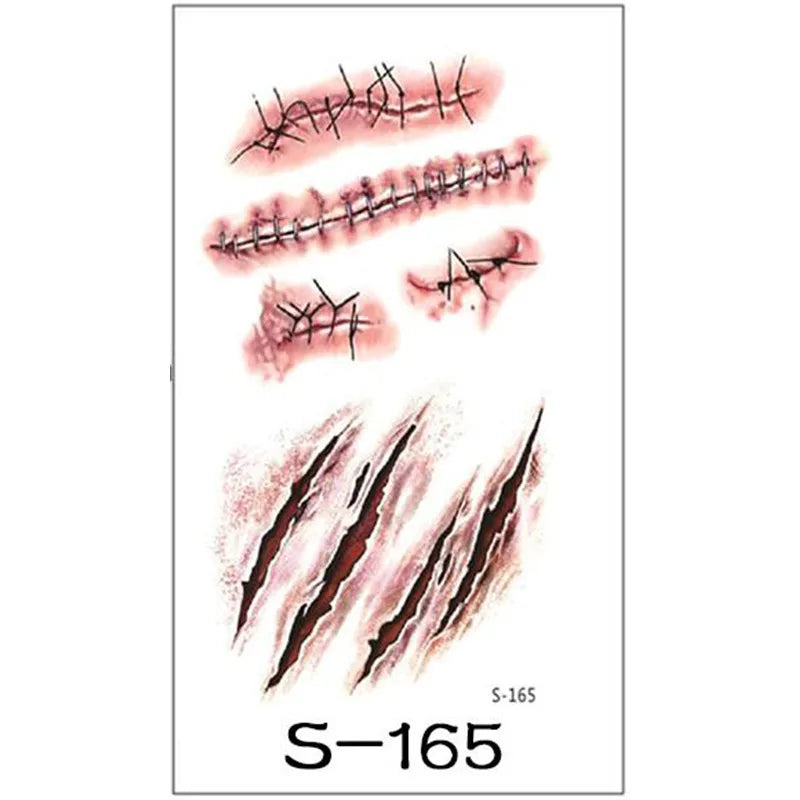 🩸 3 Sheets of Gory Halloween Makeup Looks 🩸