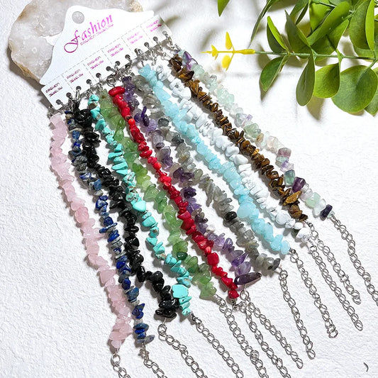 ✨ Natural Crystal Gemstone Chip Bracelets ✨