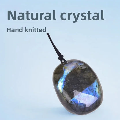 ✨ Natural Labradorite Crystal Pendant Necklace ✨