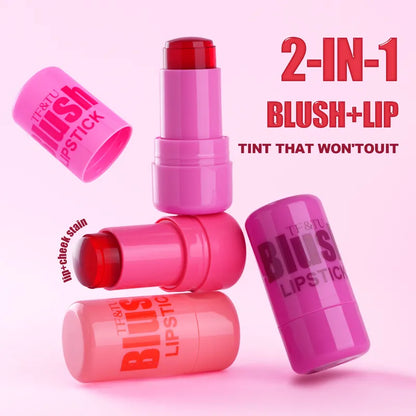 🌸 Jelly Blush Lipstick Stick Cheek Highlighter 🌸