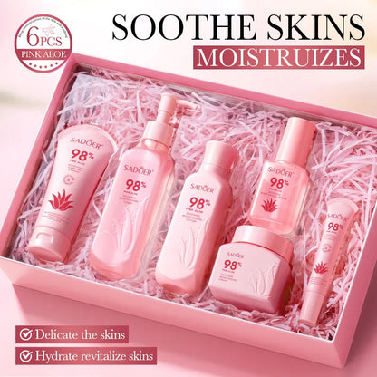 🌸 Natural Pink Aloe Facial Care Set 🌸