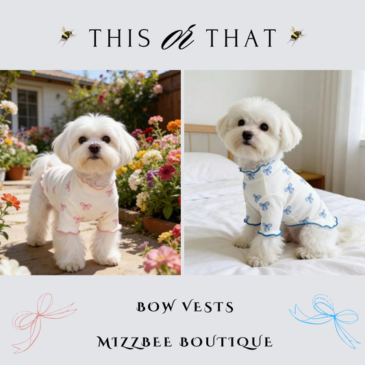 🐾🎀 Adorable Bow Vests 🎀🐾