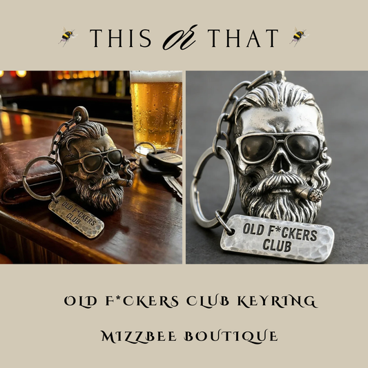 💀🔑 “Old F*ckers Club” Skull Keyring 🔑 💀