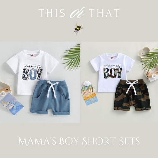 💙 Mama’s Boy Shorts Sets 💙