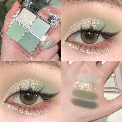 🧚 Fairy Mint Milk Green 4-Colour Eyeshadow Palette ♀️