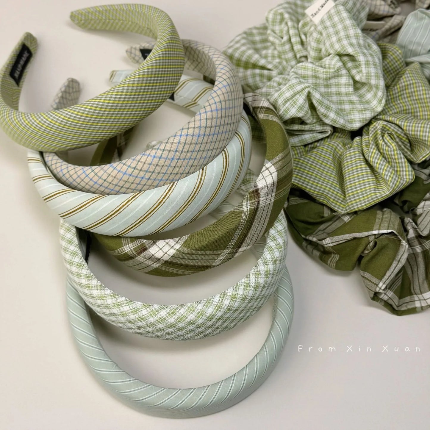 🌿 12pc Green Hairband & Scrunchie Set 🌿