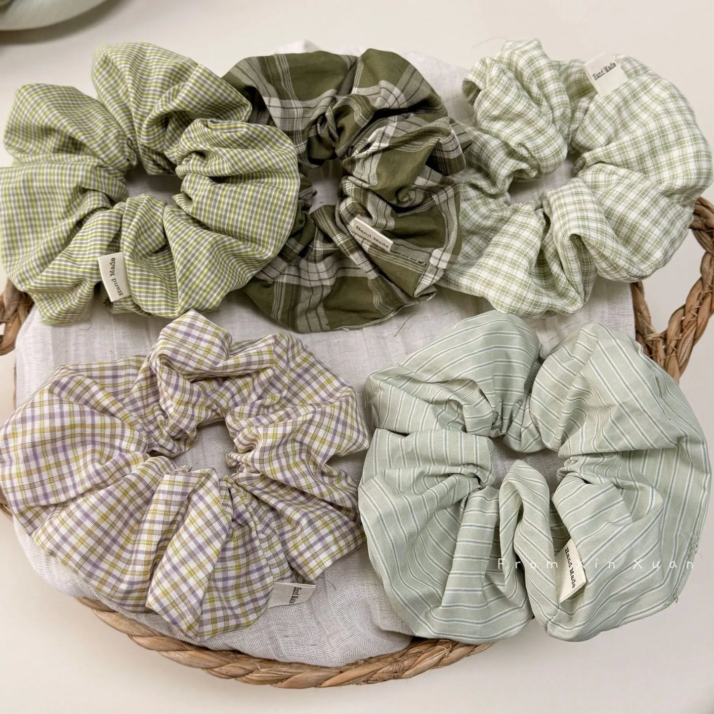 🌿 12pc Green Hairband & Scrunchie Set 🌿