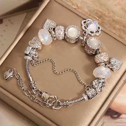 💎 Chunky Heart Charm Bracelet 💎