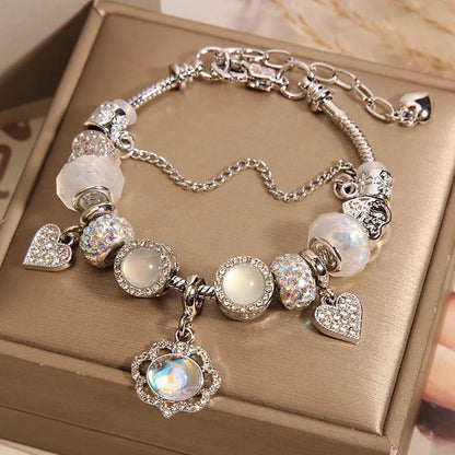 💎 Chunky Heart Charm Bracelet 💎