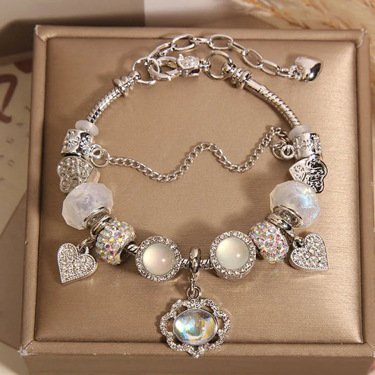 💎 Chunky Heart Charm Bracelet 💎
