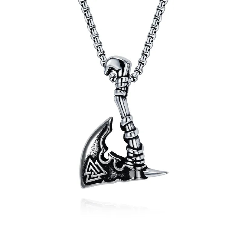 ⚔️ Nordic Viking Triangle Knot Axe Necklace ⚔️