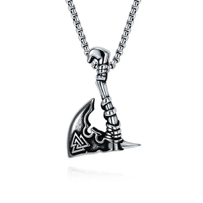 ⚔️ Nordic Viking Triangle Knot Axe Necklace ⚔️