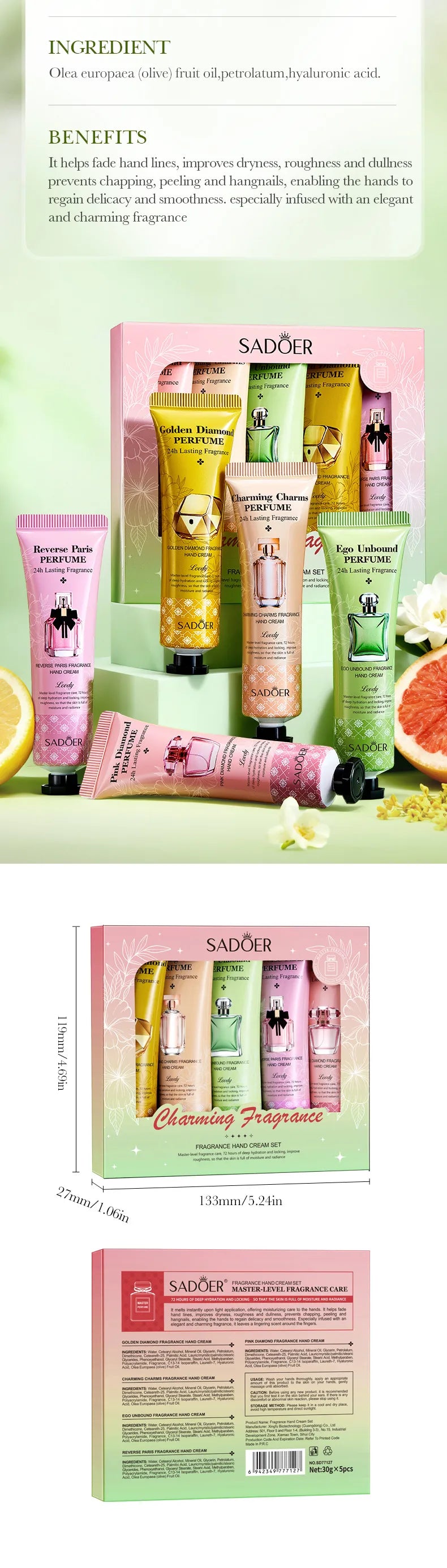 💖👐 Inspired Perfumes  Nourishing Hand Cream Set 👐💖