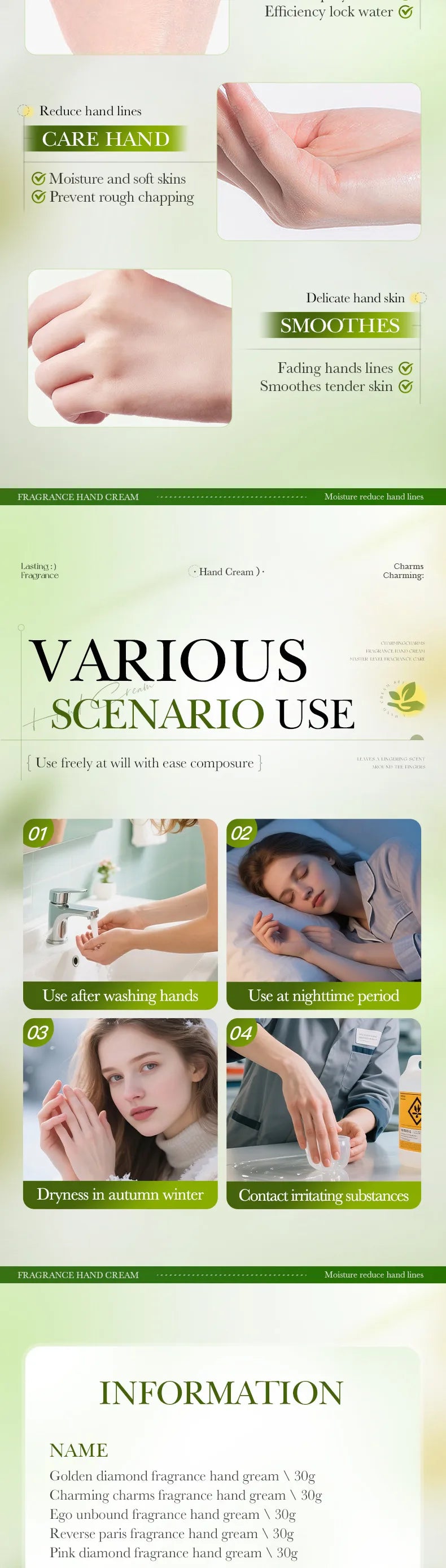 💖👐 Inspired Perfumes  Nourishing Hand Cream Set 👐💖