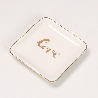 🤍 2pc Palm Ceramic & Love Storage Tray Set 🤍