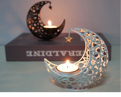 🌙 Retro Simple Style Star & Moon Iron Tealight Holders 🌙