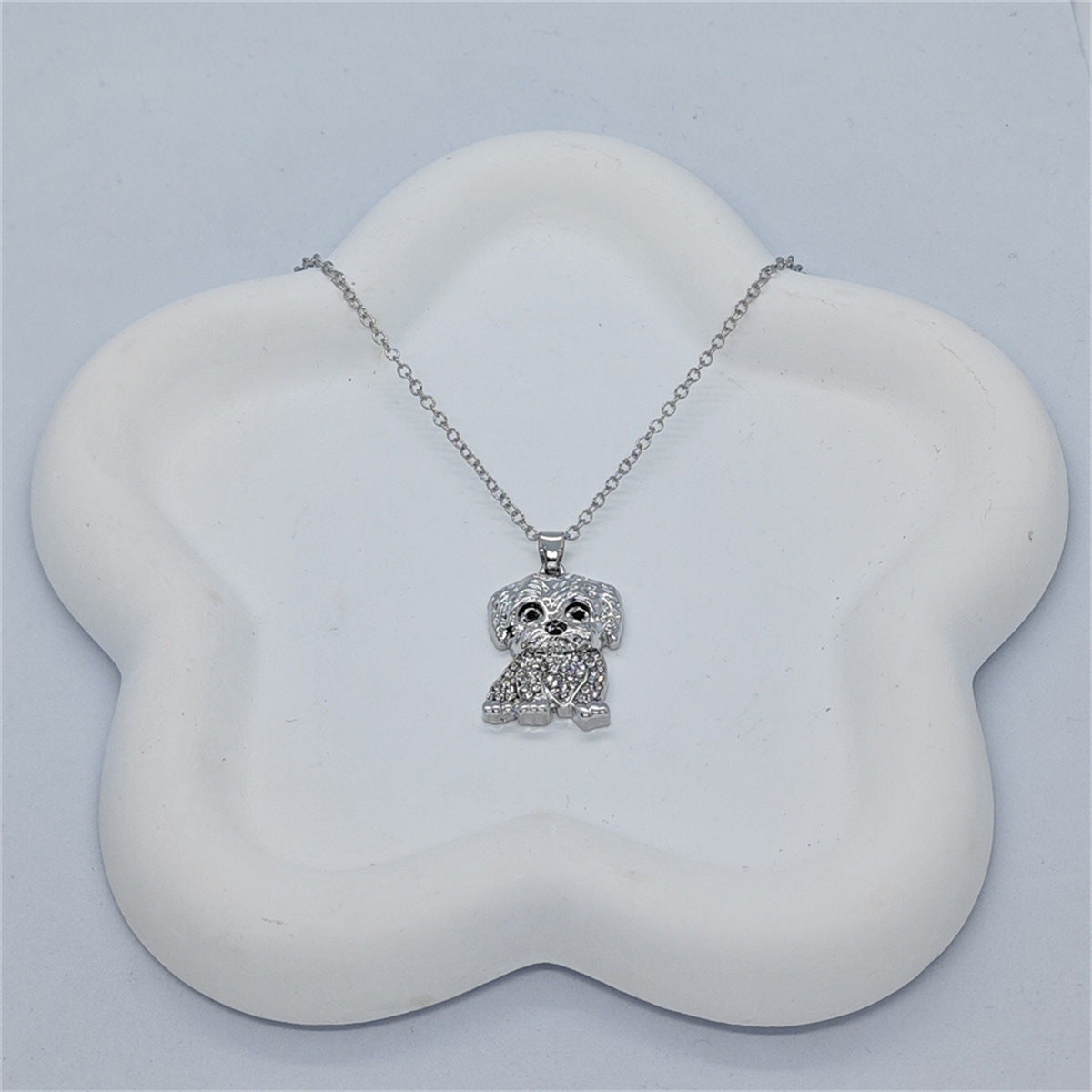 🐶✨ Cute Dog Crystal Pendant Necklace ✨🐶