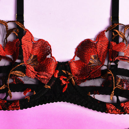 🌹  Embroidered Flower Lingerie Set 🌹