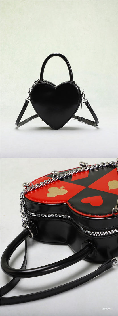 ♥️♠️ PU Leather Heart-Shaped Bag ♠️♥️