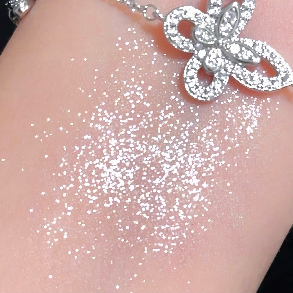 💎 Iridescent Pearl Glitter Eyeshadow Palette 💎