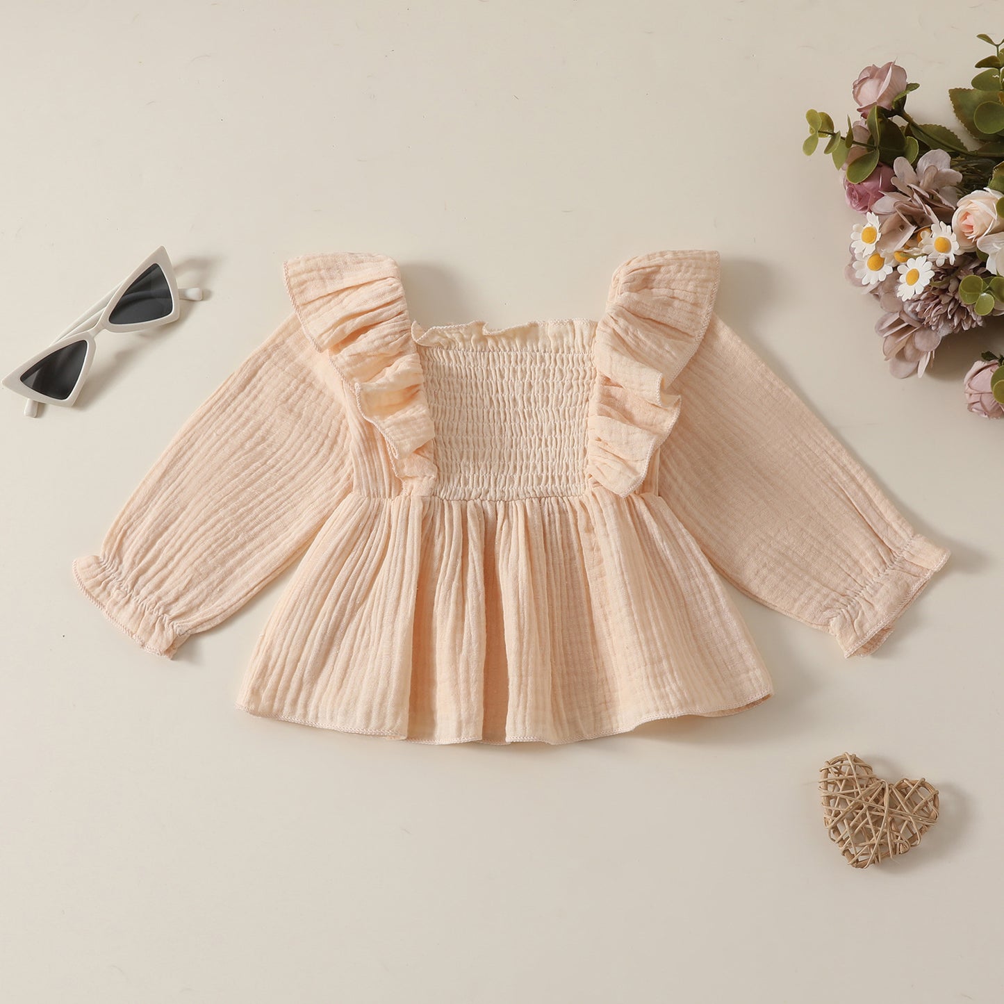 💕👧 2pc Simple Style Cotton & Linen Girls Clothing Set 👧💕
