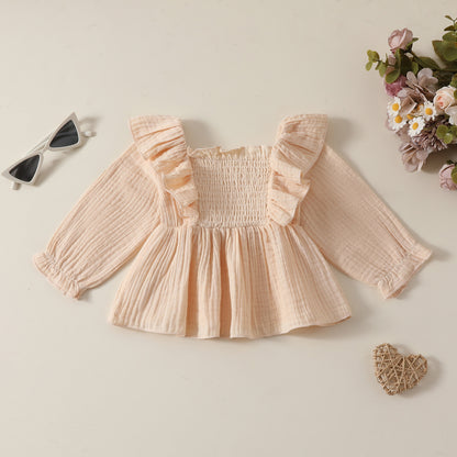 💕👧 2pc Simple Style Cotton & Linen Girls Clothing Set 👧💕