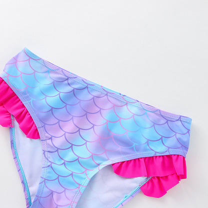 🧜 Girl’s Fish Scales Split Swimsuit 🧜