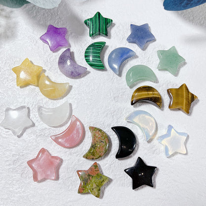 🌙⭐ 1 Pair Crystal Star & Moon Sets ⭐🌙