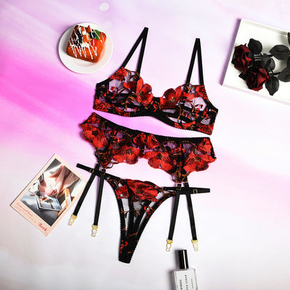 🌹  Embroidered Flower Lingerie Set 🌹
