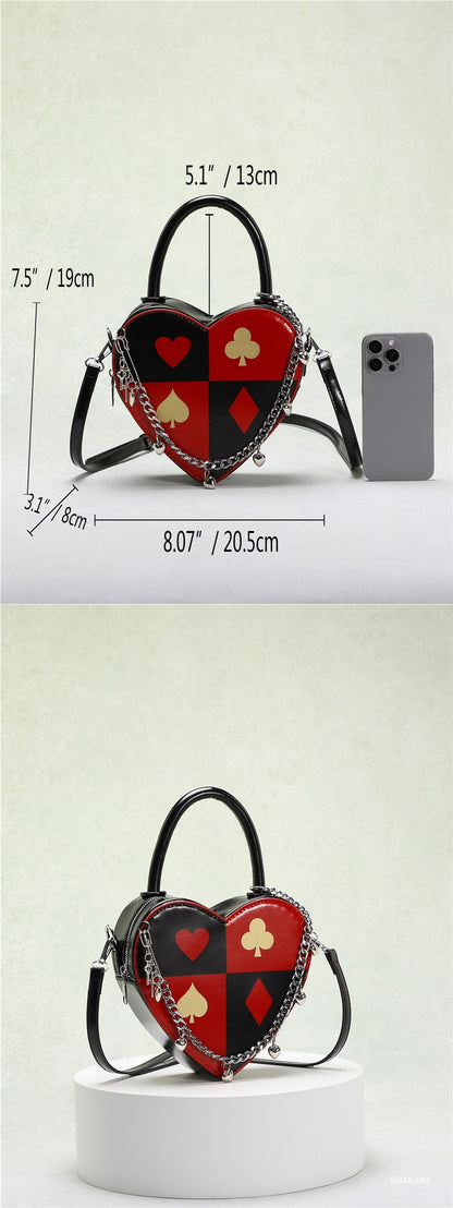 ♥️♠️ PU Leather Heart-Shaped Bag ♠️♥️