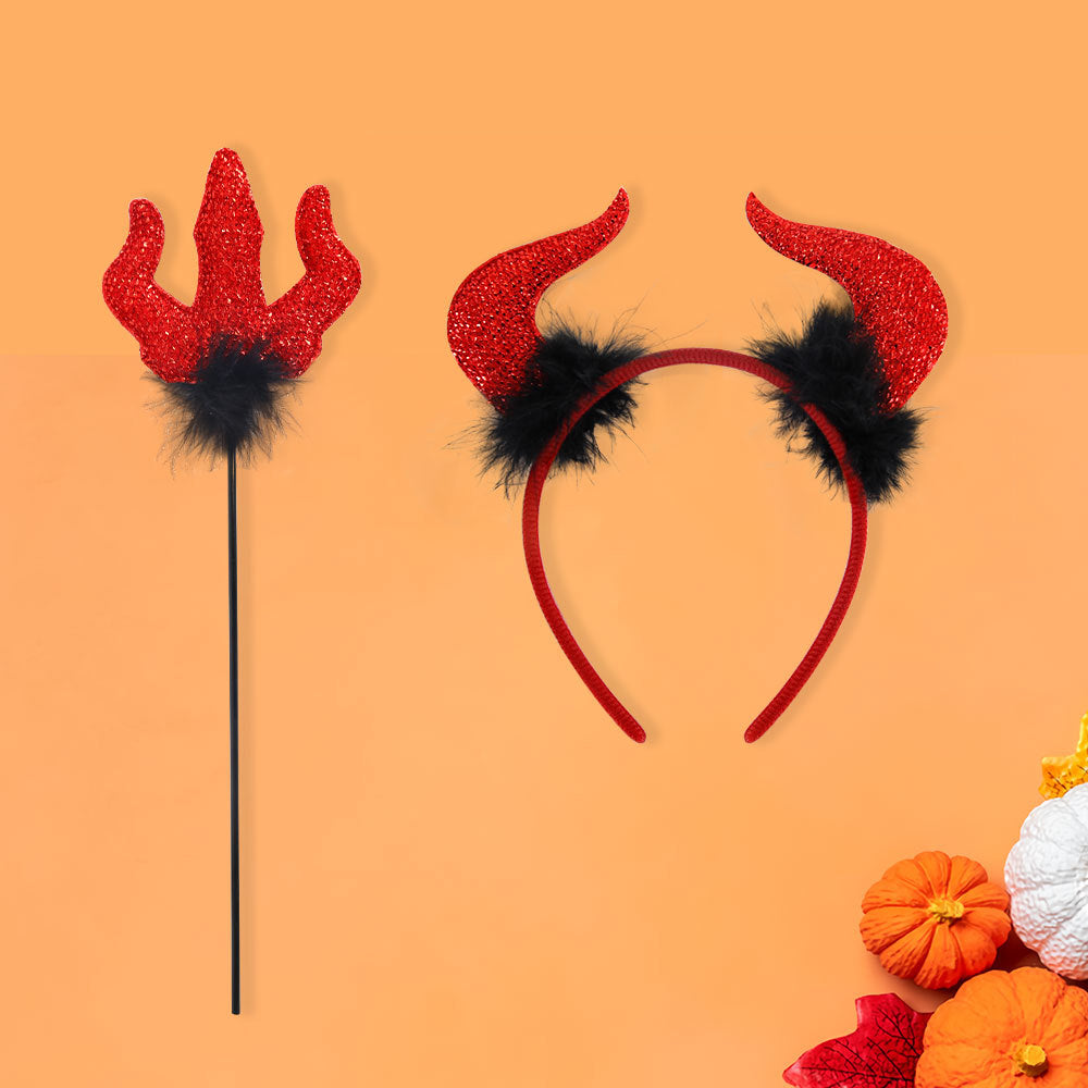 😈 Devil Horns & Pitchfork Party Props 😈