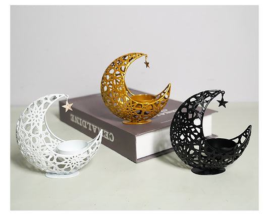 🌙 Retro Simple Style Star & Moon Iron Tealight Holders 🌙