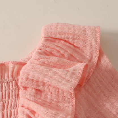 💕👧 2pc Simple Style Cotton & Linen Girls Clothing Set 👧💕
