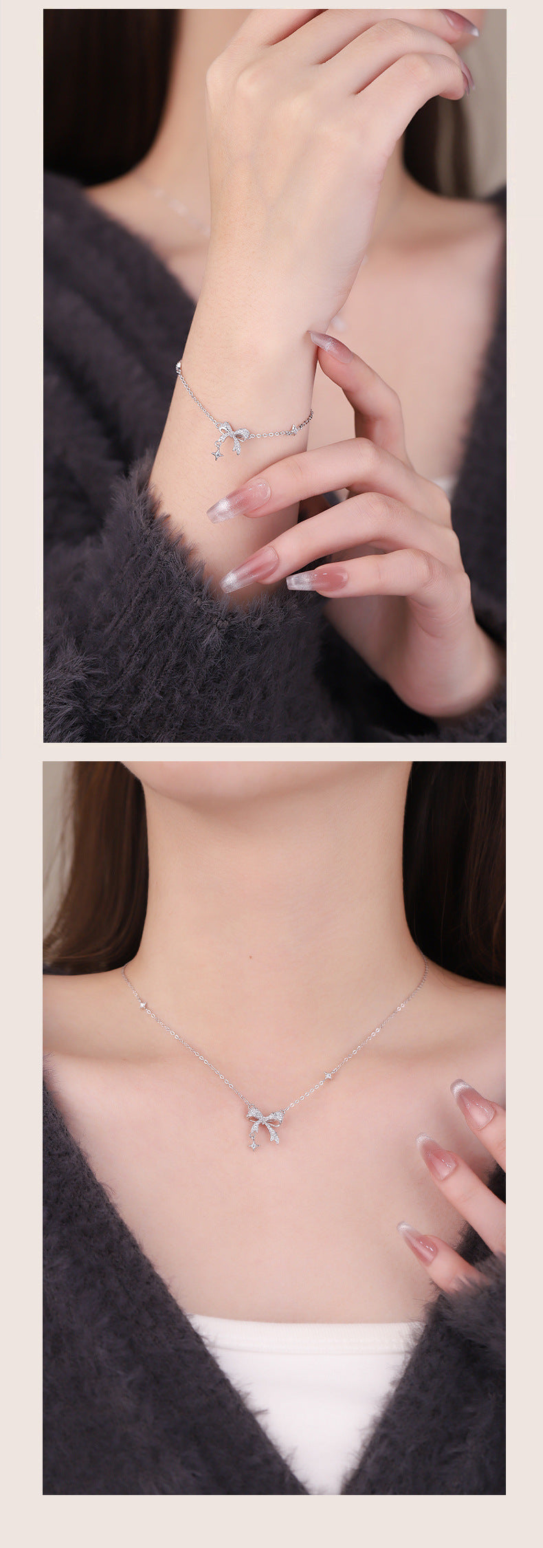 💎🎀 Silver Sweet Bow 🎀💎