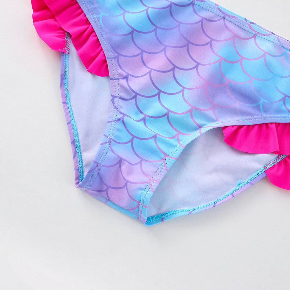🧜 Girl’s Fish Scales Split Swimsuit 🧜