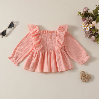 💕👧 2pc Simple Style Cotton & Linen Girls Clothing Set 👧💕
