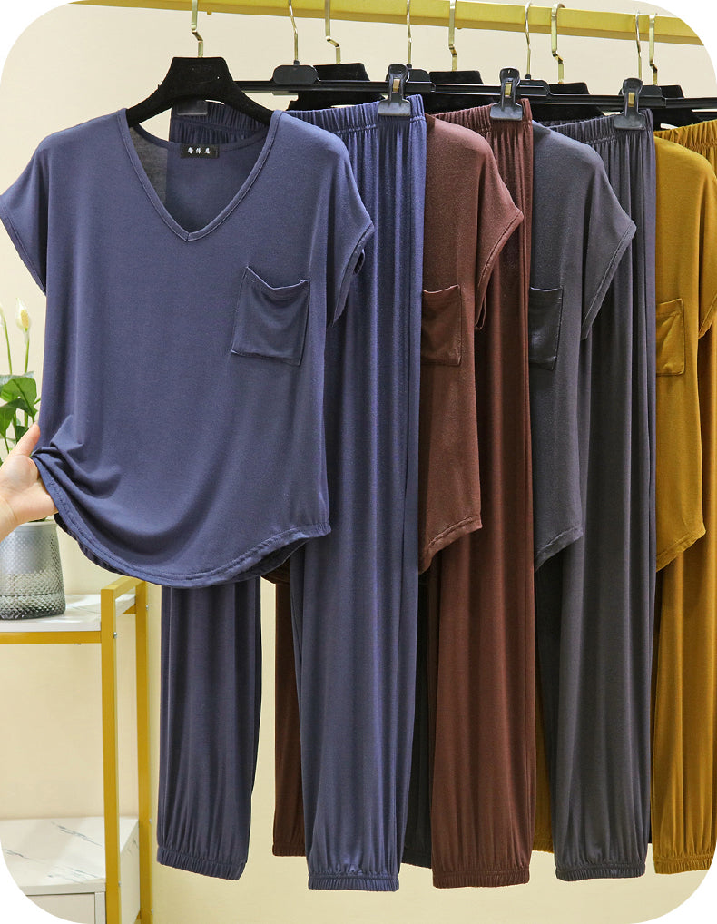 Plain T-Shirt Loungewear Sets