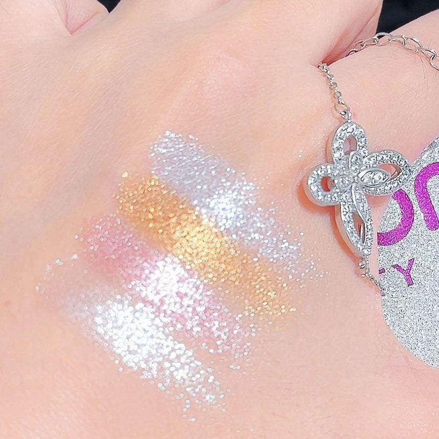 💎 Iridescent Pearl Glitter Eyeshadow Palette 💎