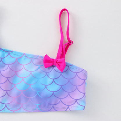 🧜 Girl’s Fish Scales Split Swimsuit 🧜