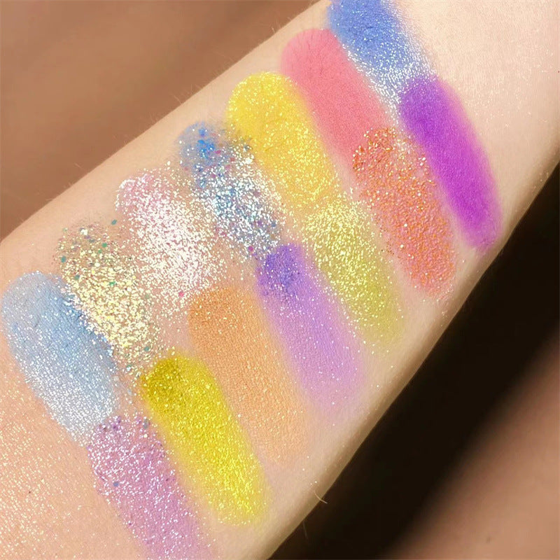 🌈 Rainbow Glitter Eyeshadow Palette 🌈