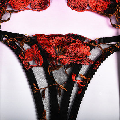 🌹  Embroidered Flower Lingerie Set 🌹