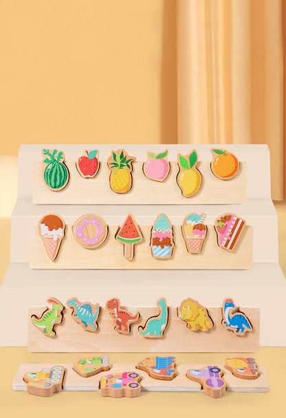 🦕🍓🚗🍰 Baby & Toddler Wooden Educational Toys 🍰🚗🍓🦕