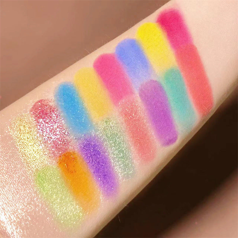 🌈 Rainbow Glitter Eyeshadow Palette 🌈