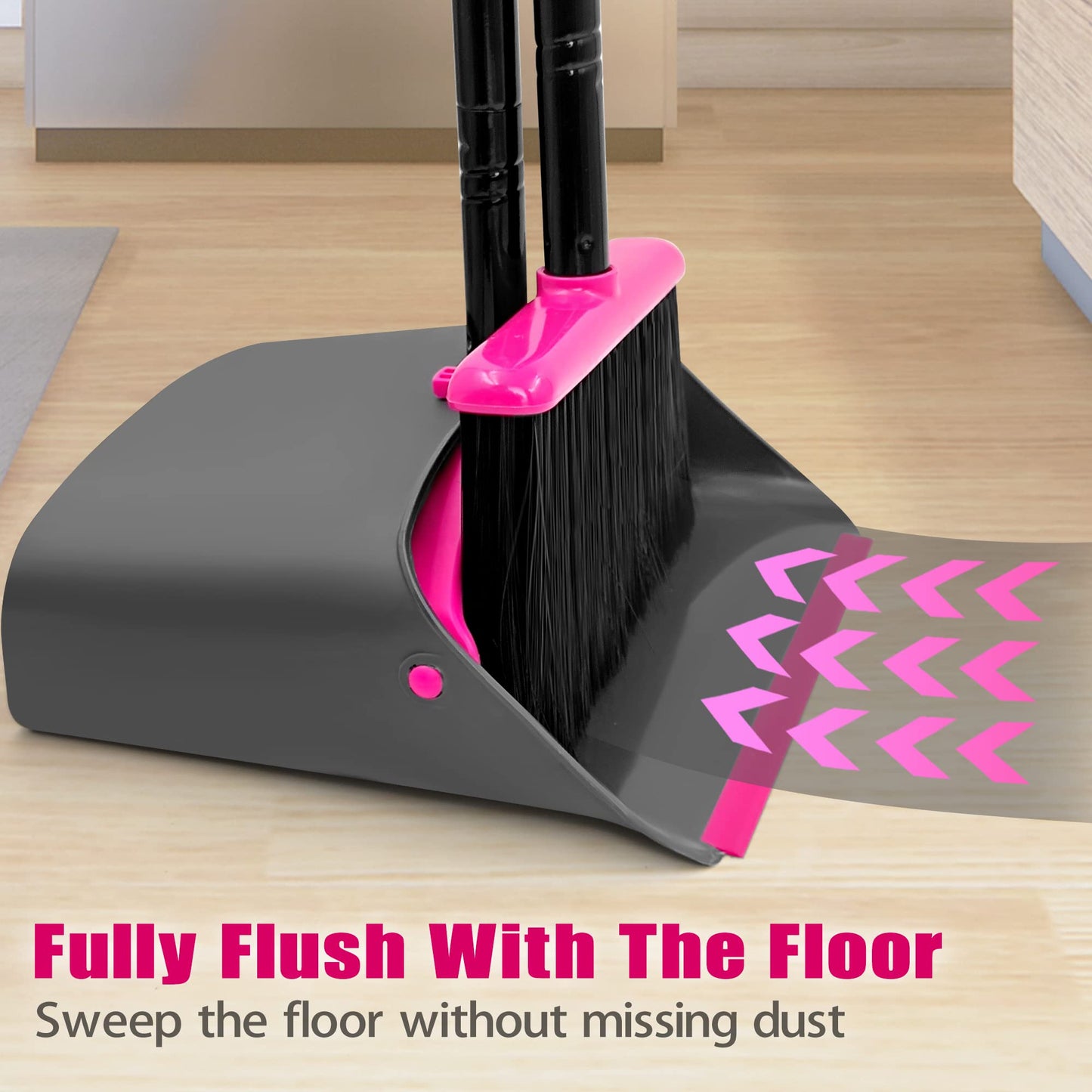 Pink Broom and Dustpan Set