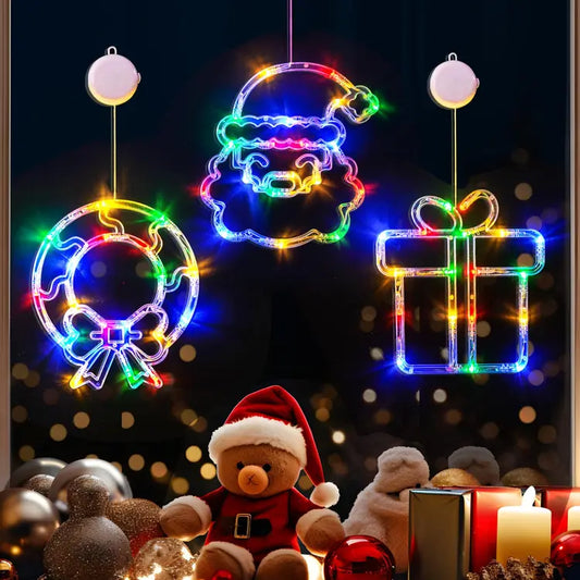 🎄✨ Christmas Decorations – 3 Pack Window Lights ✨🎄