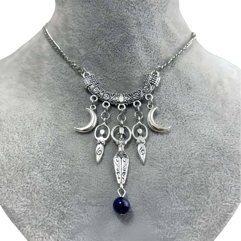 🌙 Spiral Goddess Moon Necklace 🌙